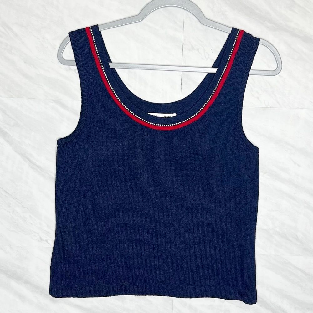 St. John Navy & Red Tank Top SP